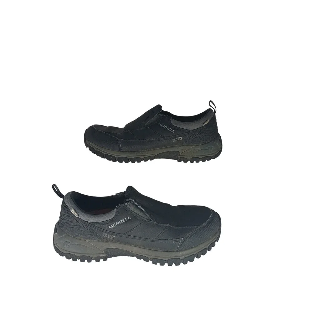 Merrell Mens 7 Black Insulated Slip On Hiking Shoes Warm Winter Gorpcore